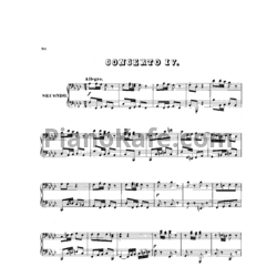 Ноты И. Бах - Концерт №4 (для фортепиано в 4 руки) - предпросмотр