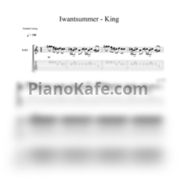 Ноты Iwantsummer - King - предпросмотр