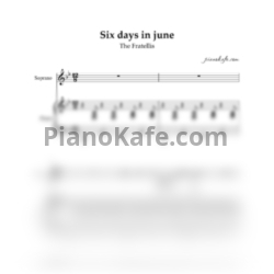 Ноты The Fratellis - Six days in june (Acoustic live)