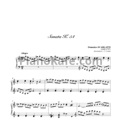 Ноты Д. Скарлатти - Соната K54 - предпросмотр