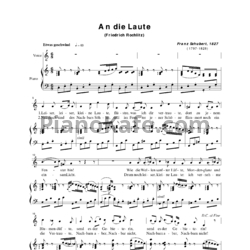 Ноты Франц Шуберт - An die Laute - предпросмотр