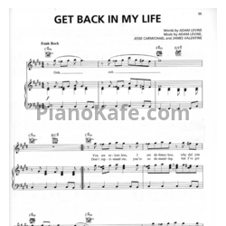 Ноты Maroon 5 - Get back in my life - предпросмотр