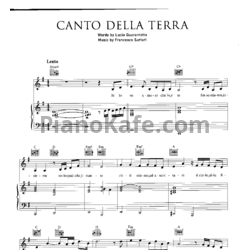 Ноты Andrea Bocelli - Canto della terra - предпросмотр