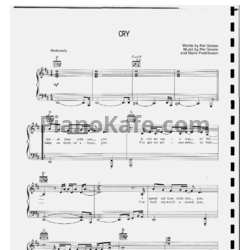 Ноты Roxette - Cry - предпросмотр