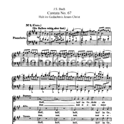 Ноты И. Бах - Кантата №67 "Halt im gedachtnis jesum christ" (BWV 67) - предпросмотр