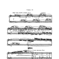 Ноты И. Бах - Прелюдия 7 Es-dur - предпросмотр