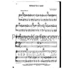 Ноты Ray Charles - What'd I say - предпросмотр