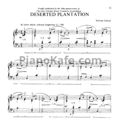 Ноты William Gillock - Deserted plantation - предпросмотр