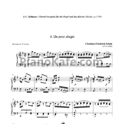 Ноты Кристиан Фридрих Шале - Un poco adagio соль мажор - предпросмотр