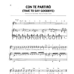 Ноты Francesco Sartori - Con te partiro (Time to say goodbye)