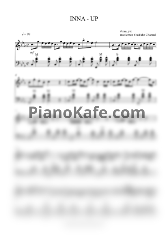 Ноты Inna - Up - PianoKafe.com