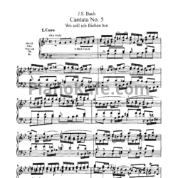 Ноты И. Бах - Кантата №5 "Wo soll ich fliehen hin" (BWV 5) - предпросмотр