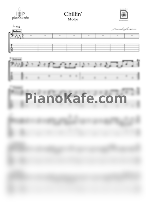 Ноты Modjo - Chillin' - PianoKafe.com
