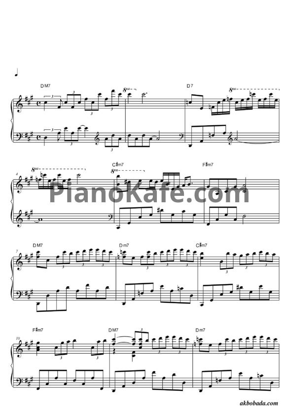 Ноты Yiruma - 1315's Improvisation B - PianoKafe.com