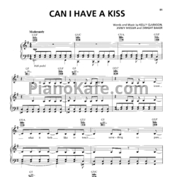 Ноты Kelly Clarkson - Can I have a kiss - предпросмотр