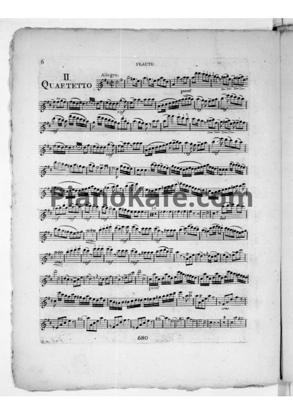 Ноты Франсуа Девьен - Квартет для флейты, скрипки, альта и виолончели ре мажор (Партии) - PianoKafe.com