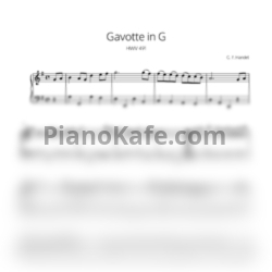 Ноты Георг Гендель - Гавот соль мажор - предпросмотр