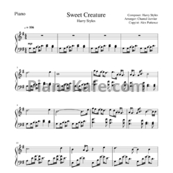 Ноты Harry Styles - Sweet creature - предпросмотр