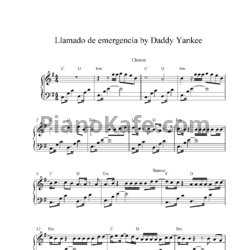 Ноты Daddy Yankee - Llamado de emergencia - предпросмотр
