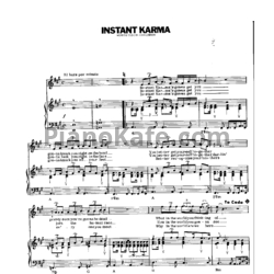Ноты John Lennon - Instant karma - предпросмотр