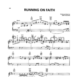 Ноты Eric Clapton - Running on faith - предпросмотр