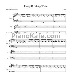 Ноты U2 - Every breaking wave - предпросмотр