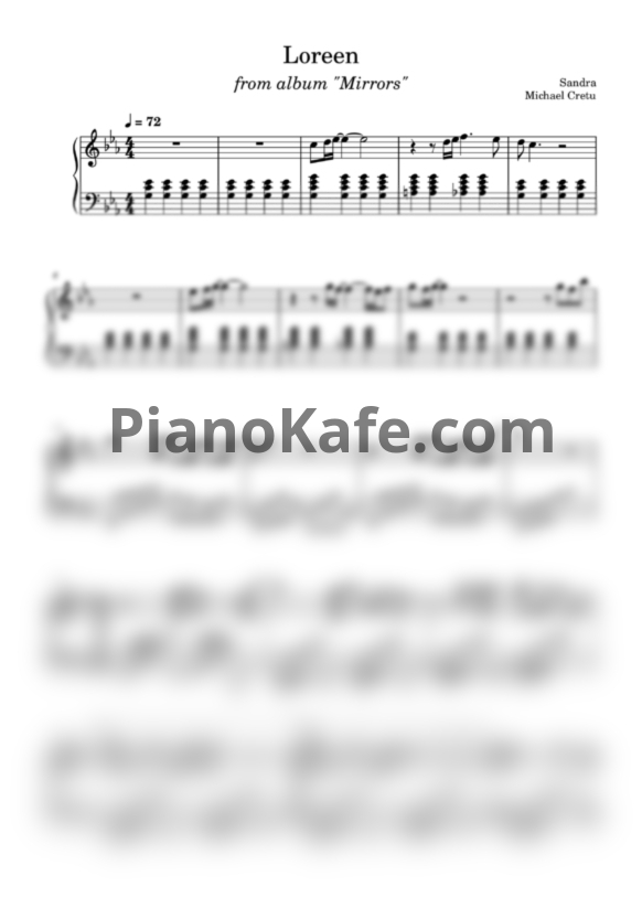 Ноты Sandra - Loreen - PianoKafe.com