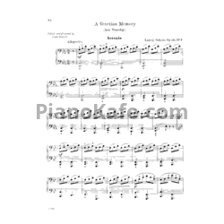 Ноты Людвиг Шитте - A venetian memory (Op. 131, №7) для фортепиано в 4 руки - предпросмотр