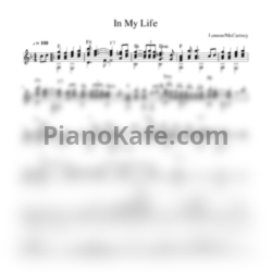 Ноты The Beatles - In my life - предпросмотр