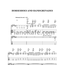 Ноты Green Day - Horseshoes and handgrenades - предпросмотр