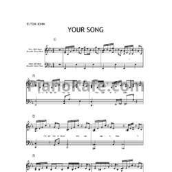 Ноты Elton John - Our song - предпросмотр