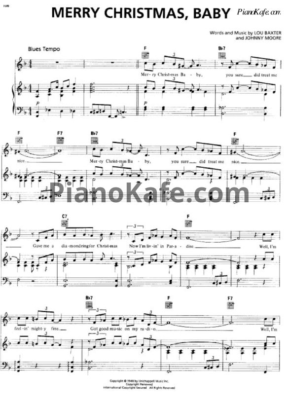 Ноты Elvis Presley - Merry Christmas baby - PianoKafe.com