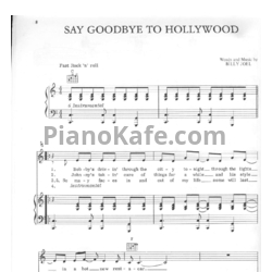 Ноты Billy Joel - Say goodbye to Hollywood - предпросмотр