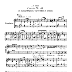 Ноты И. Бах - Кантата №48 "Ich elender mensch, wer wird mich erlosen" (BWV 48) - предпросмотр