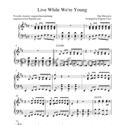 Ноты One Direction - Live while we're young - предпросмотр