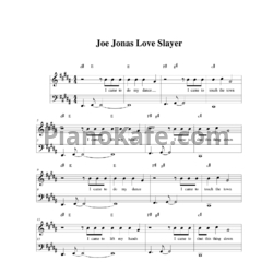 Ноты Joe Jonas - Love slayer - предпросмотр