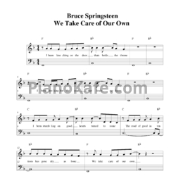 Ноты Bruce Springsteen - We take care of our own - предпросмотр
