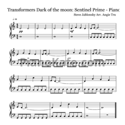 Ноты Steve Jablonsky - Sentinel prime - предпросмотр