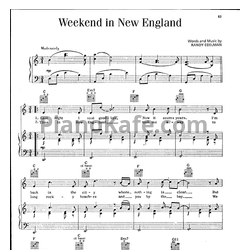 Ноты Barry Manilow - Weekend in New England - предпросмотр