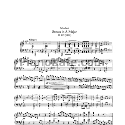 Ноты Франц Шуберт - Соната ля мажор (D. 959) - предпросмотр