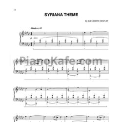 Ноты Alexandre Desplat - Syriana theme - предпросмотр