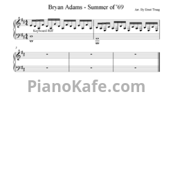 Ноты Bryan Adams - Summer of 69 - предпросмотр