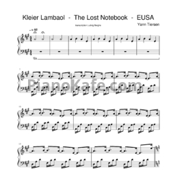 Ноты Yann Tiersen - Kleier lambaol - предпросмотр