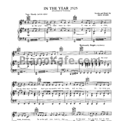Ноты Zager and Evans - In the Year 2525