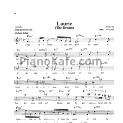 Ноты Bill Evans - Laurie (The dream) - предпросмотр