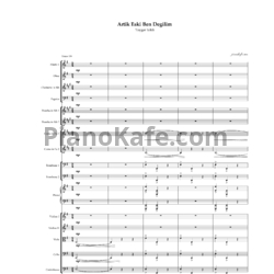 Ноты Toygar Isikli - Artık Eski Ben Değilim (Партитура и партии) - предпросмотр