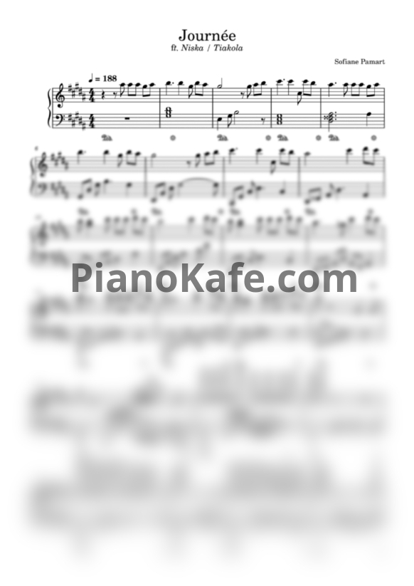 Ноты Sofiane Pamart - Journée - PianoKafe.com