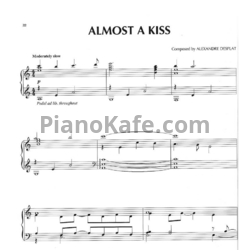 Ноты Alexandre Desplat - Almost a kiss - предпросмотр