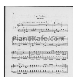 Ноты Фридрих Бургмюллер - Этюд Le retour (The retura) (Op. 100, №23) - предпросмотр