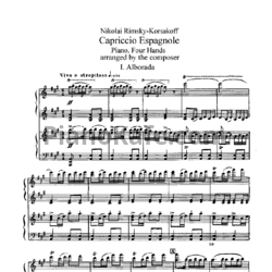 Ноты Н. Римский-Корсаков - Испанское каприччо (для фортепиано в 4 руки) - предпросмотр